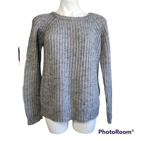 Forever 21 sweater M Gray Ribbed - Picture 1 of 4